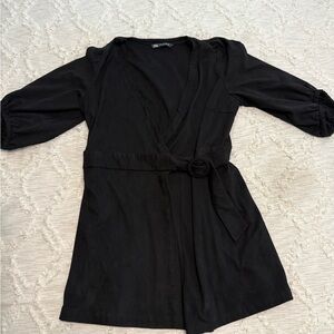 Zara Waist Tie V Neck Dress